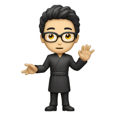 Gojo satoru with hand domain expansion sign  sticker