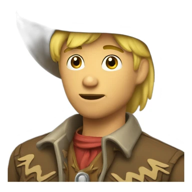 derpy cowboy sticker