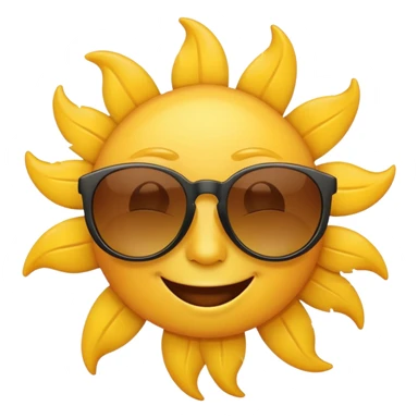 sun with sunglasses  sticker