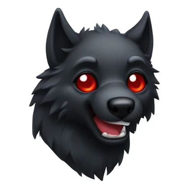 black wolf with red eyes facepalmed sticker