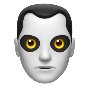Data the white android with yellow eyes and black hair from Star Trek sticker