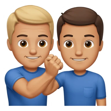 father and son fist bump with a happy hard as background sticker