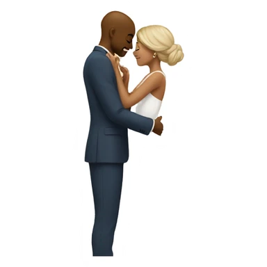 intimate wedding moment outdoors sticker
