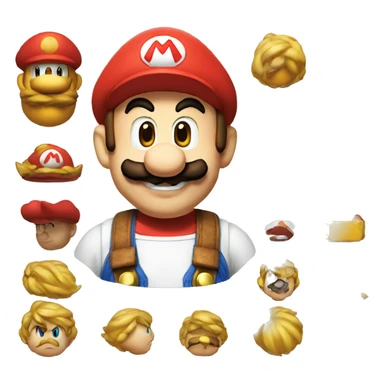Super Mario Emoji pixelied sticker