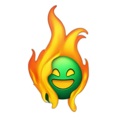FLAMING WHATSAPP LOGO sticker