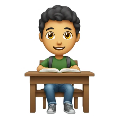 Joven estudiando en la universidad  sticker