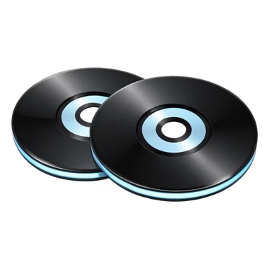 two black computer disk sticker