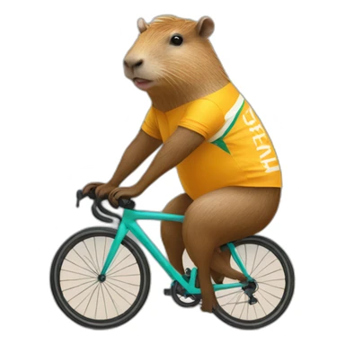 capybara wearing cyclist jersey sticker