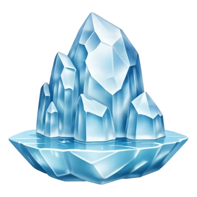 A 3D iceberg in Apple Memoji style
 sticker