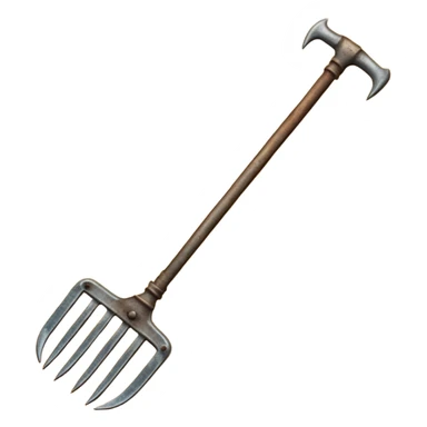 Upside down pitchfork sticker