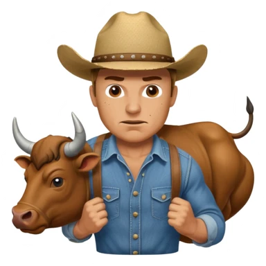Vaqueiro derrubado o boi sticker