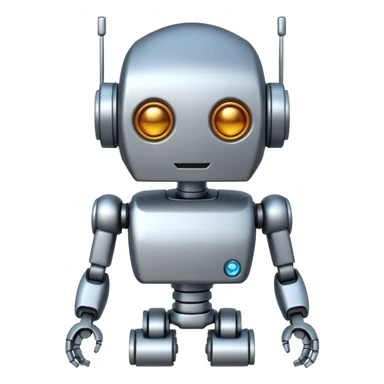 Robot en tres d sticker