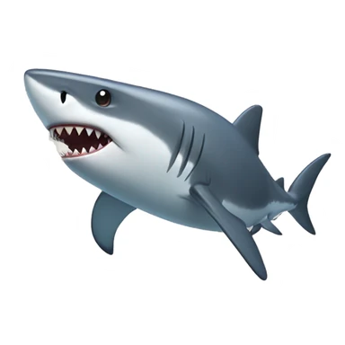 shark with mus sticker