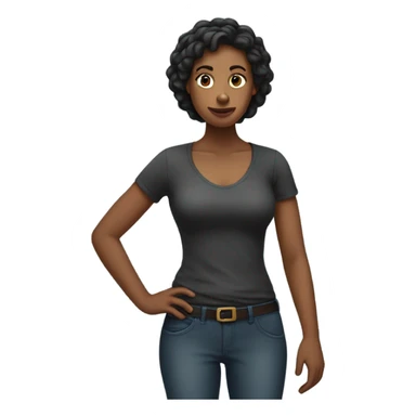 Woman with hands on hips  sticker