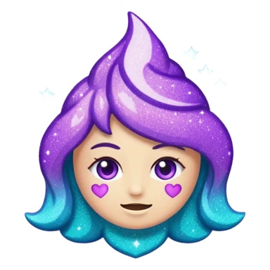 Glitter Roxo e Ciano Mão apontando para direita sticker