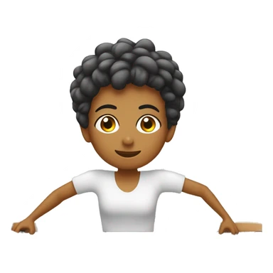 Pilates reformer pelo castaño postura teaser sticker