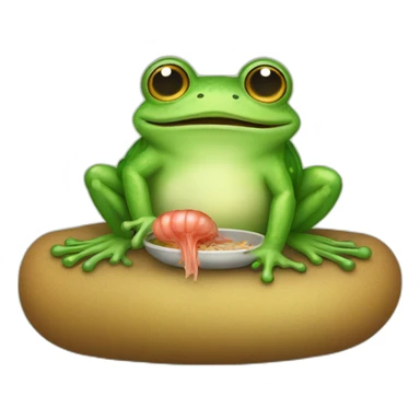 frog_eating_fat_worm sticker