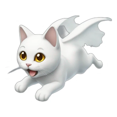 Flying-ghost-cat sticker