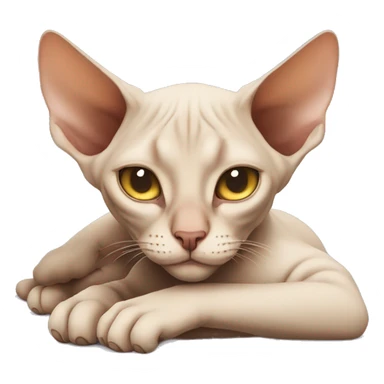 The Sphinx cat sleeps sticker