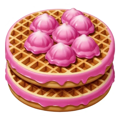 pink waffle sticker