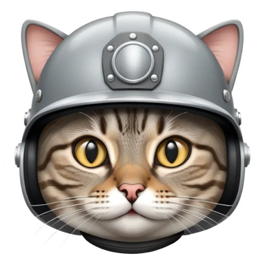 Cat with a helmet  sticker