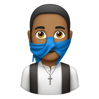 Une personne en tenue arabe avec un drapeau avec une croix de david bleue sticker