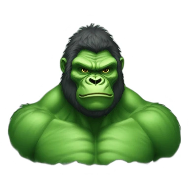 Gorilla becoming green hulk sticker