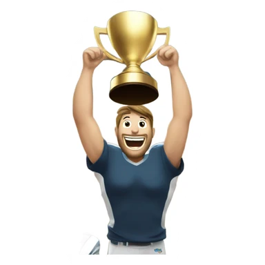 A man winning a superbowl  sticker