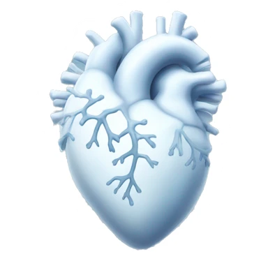 A white human heart frozen sticker
