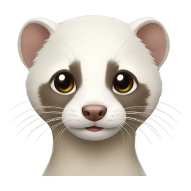 Ferret white  sticker