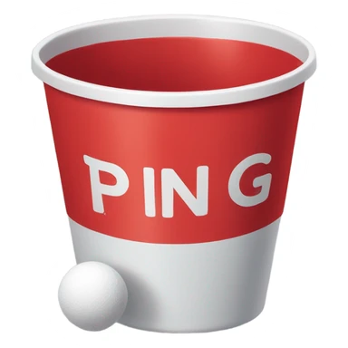 Ping pong ball red solo cup sticker