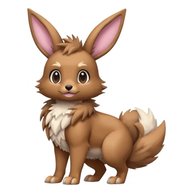 Bunny-Eevee-Sergal-hybrid-fusion, full body sticker