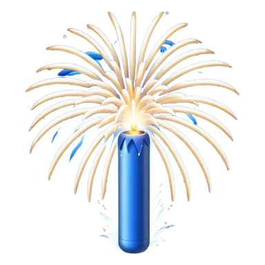 deep blue coloured firework travelling through the sky ready to explode sticker