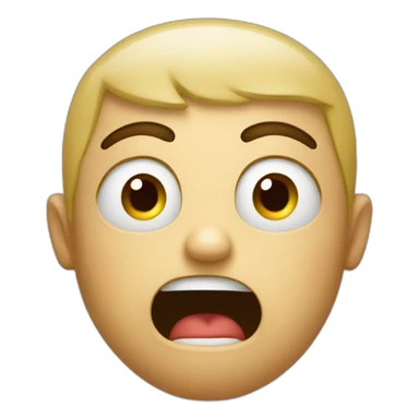 a face that is shocked and angry sticker