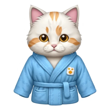 scottish cat with bathrope sticker