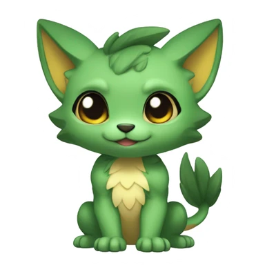 a anthro chibi-style Fakémon-hybrid full body sticker