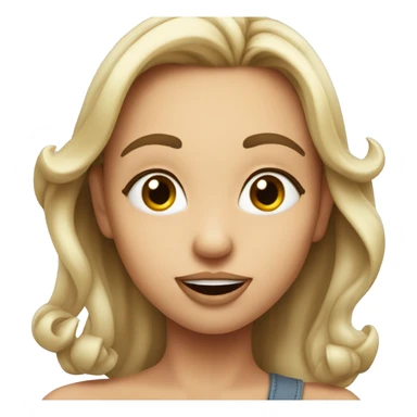 Flirty girl winking and blowing kiss sticker