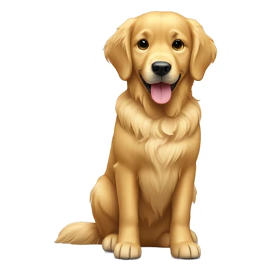 positive full body golden retriever active sticker