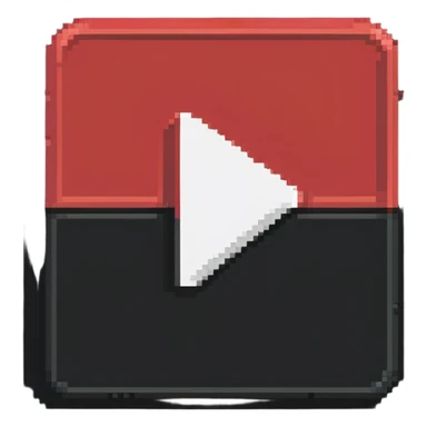 YouTube logo, red play button with white play triangle sticker