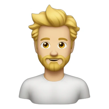 Homme chauve avec petite barbe blonde sticker