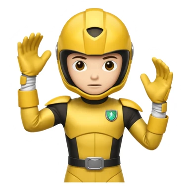 Power ranger yellow sticker