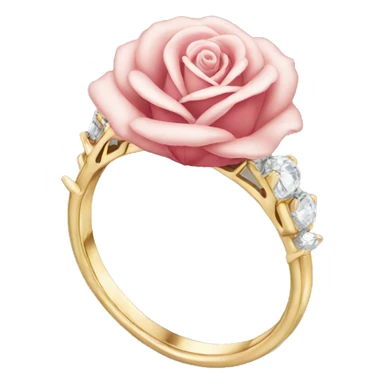 Rose engagement ring sticker