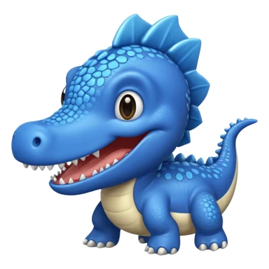As un emoji de el dinosaurios ANQUILOSAURIO de perfil en color azul que sea bebe y tenga un efecto mas animado que sea mas animado y sin tantos picos pero que sea ANQUILOSAURIO  sticker