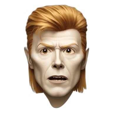 face of david bowie in labyrinth sticker