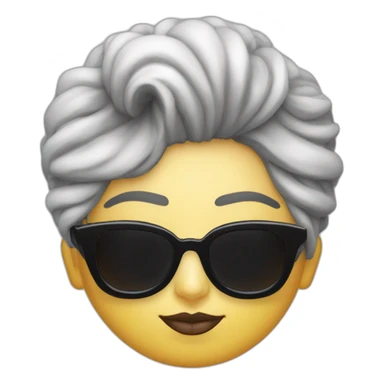 Lady gaga avec de grosse lunettes de soleil noir  sticker