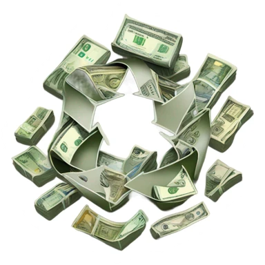 recycle money sticker