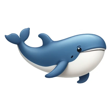 A cute Smiling whale sticker