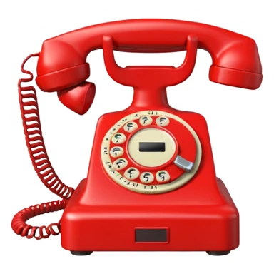 telephone red sticker