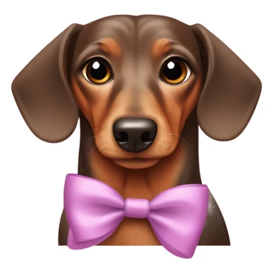 Dachshund with bows  sticker