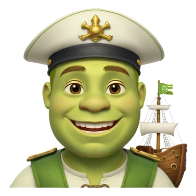 shrek captain of the ship sticker